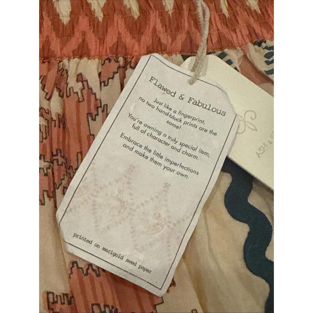 ASH & EDEN Maira Maxi Skirt – Orange Printed – Size M – NWT – Originally $230 - Picture 6 of 8
